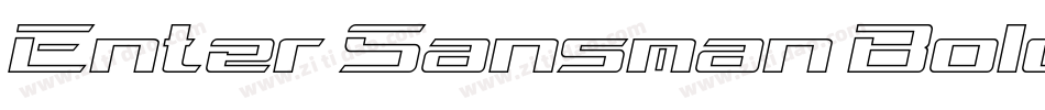 Enter Sansman Bold Italic字体转换